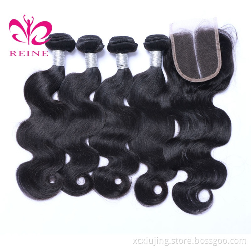 Factory Wholesale 8A Grade 100% Peruvian Human Hair, Unprocessed Virgin Body Wave Peruvian Hair Bundles with Closure